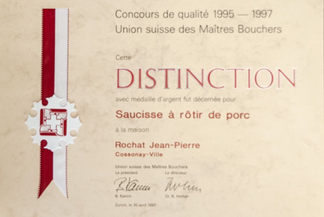Distinction - Saucisse à rôtir de porc - 1995 - 1997