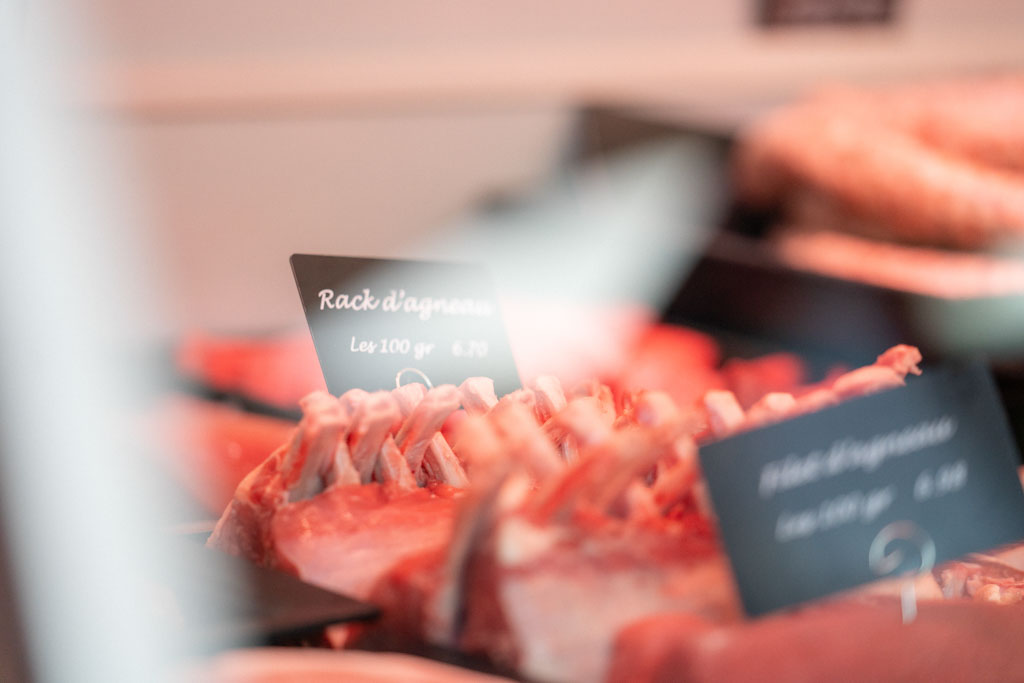Boucherie Venoge étalage de viande